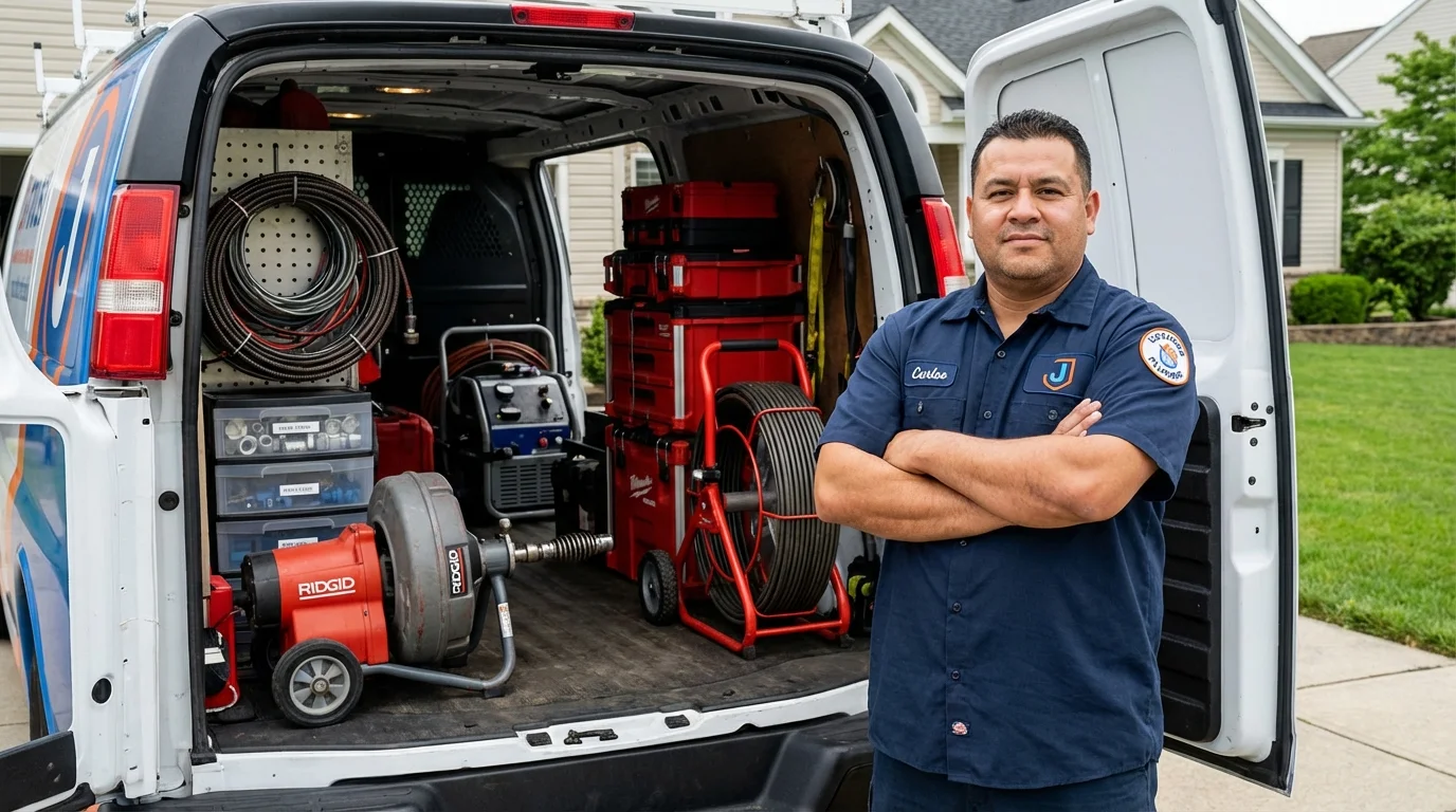 Professional drain cleaning equipment and Johns Plumbing LLC plumber in Whitmire